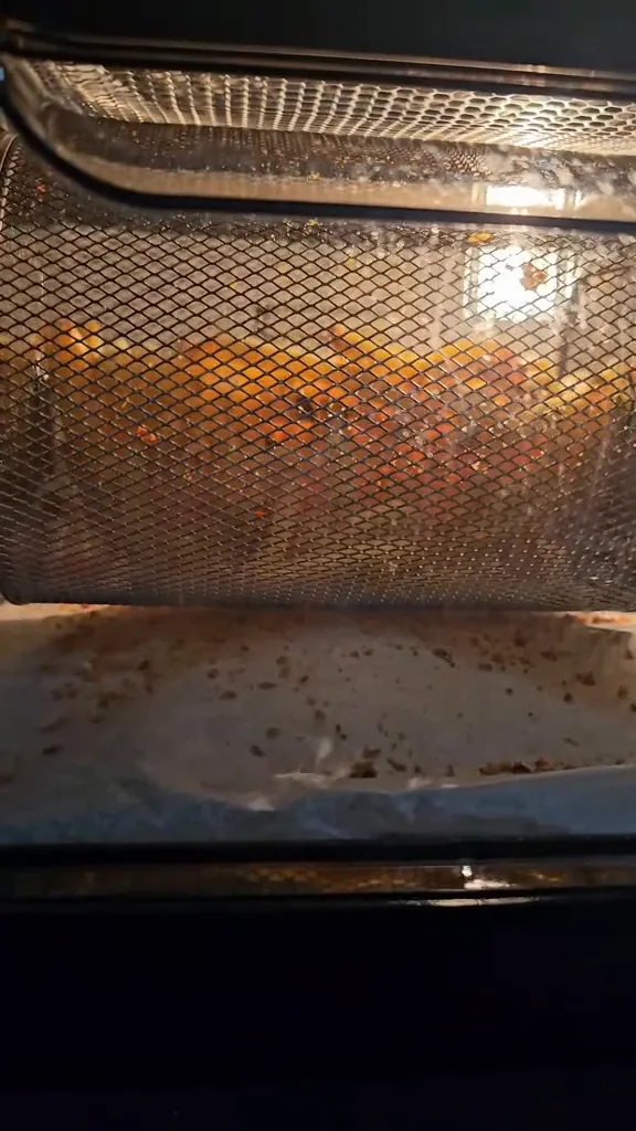 Cesto giratório de inox funcionando continuamente para dourar batatas fritas