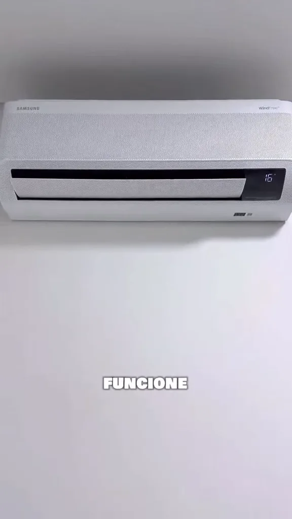 Aleta do ar-condicionado fechando para acionar a ventilação WindFree