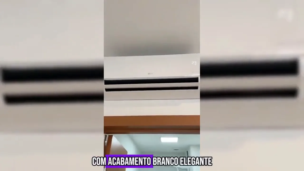 Unidade evaporadora LG Dual Inverter instalada e ligada na parede