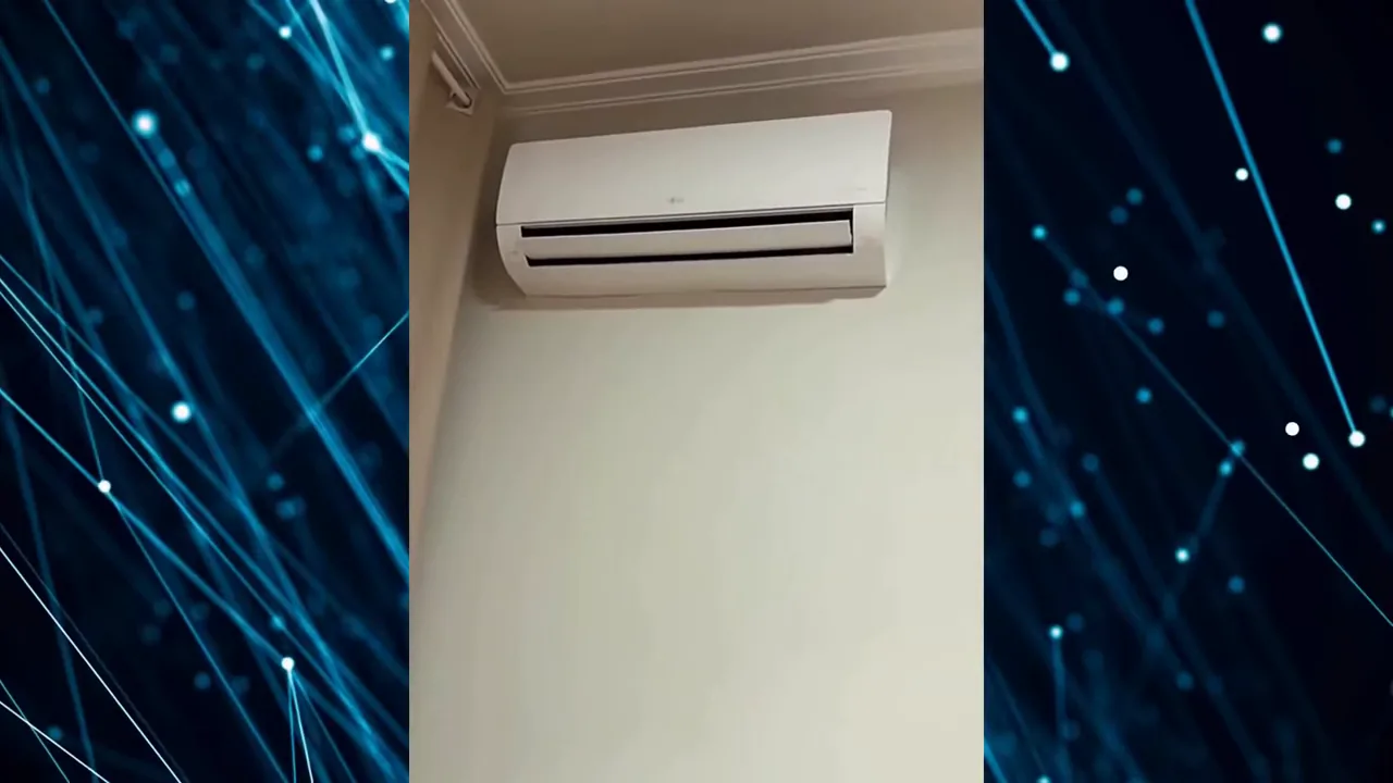 Ar-condicionado LG Dual Inverter em funcionamento contínuo no quarto