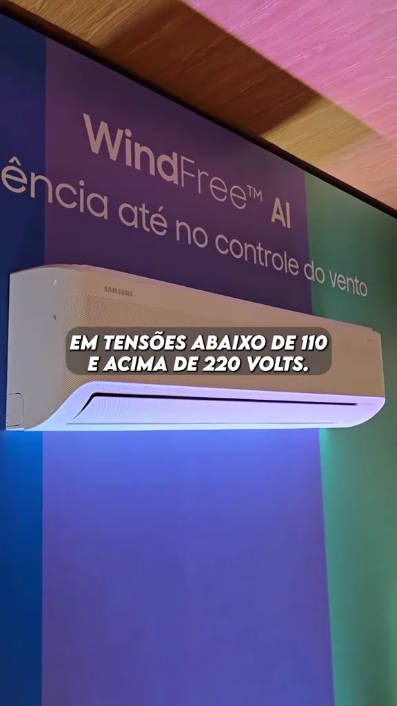 Ar-condicionado Samsung WindFree AI instalado e em pleno funcionamento