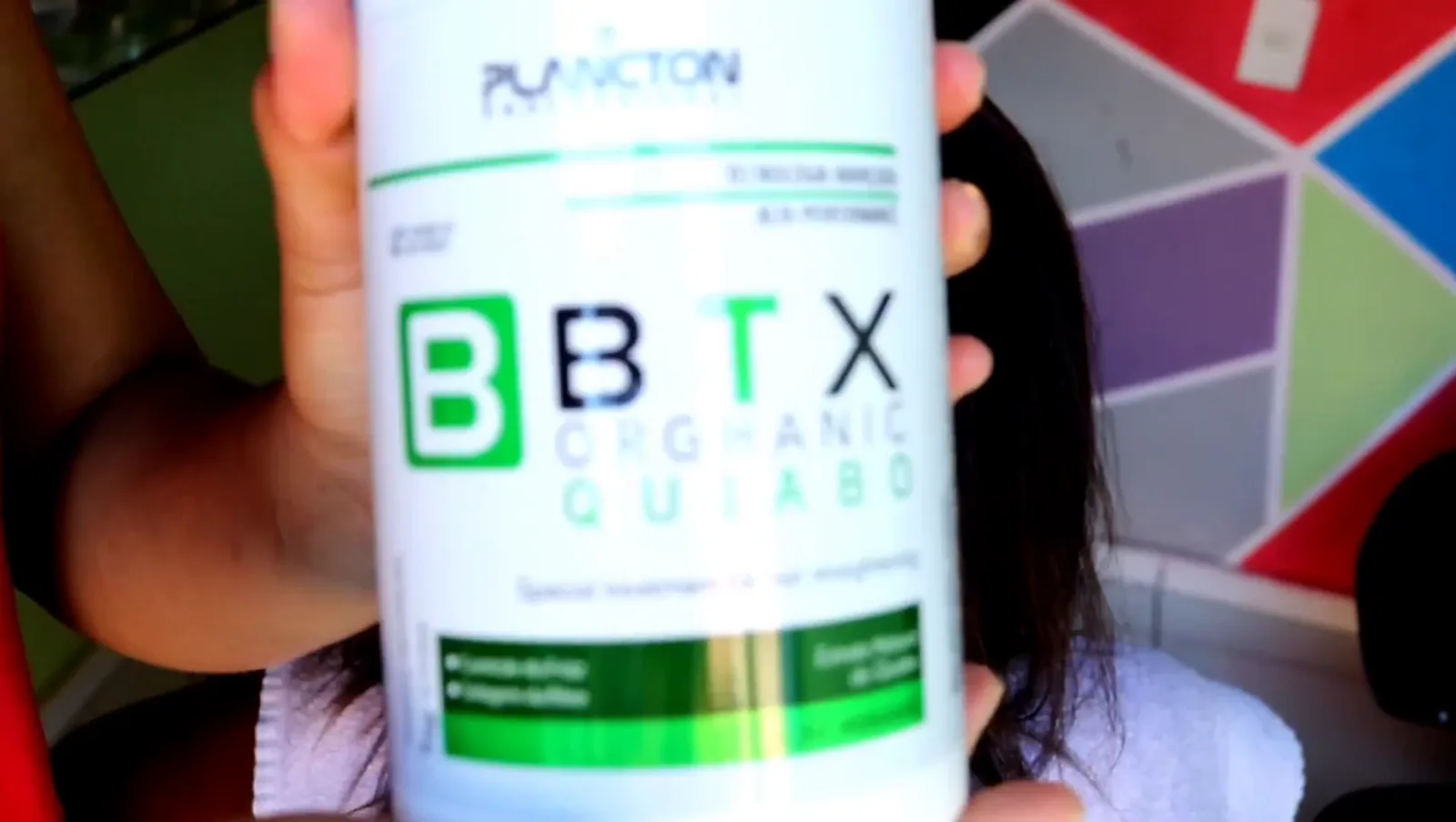 Embalagem do botox capilar Plancton Btx Orghanic Quiabo em destaque