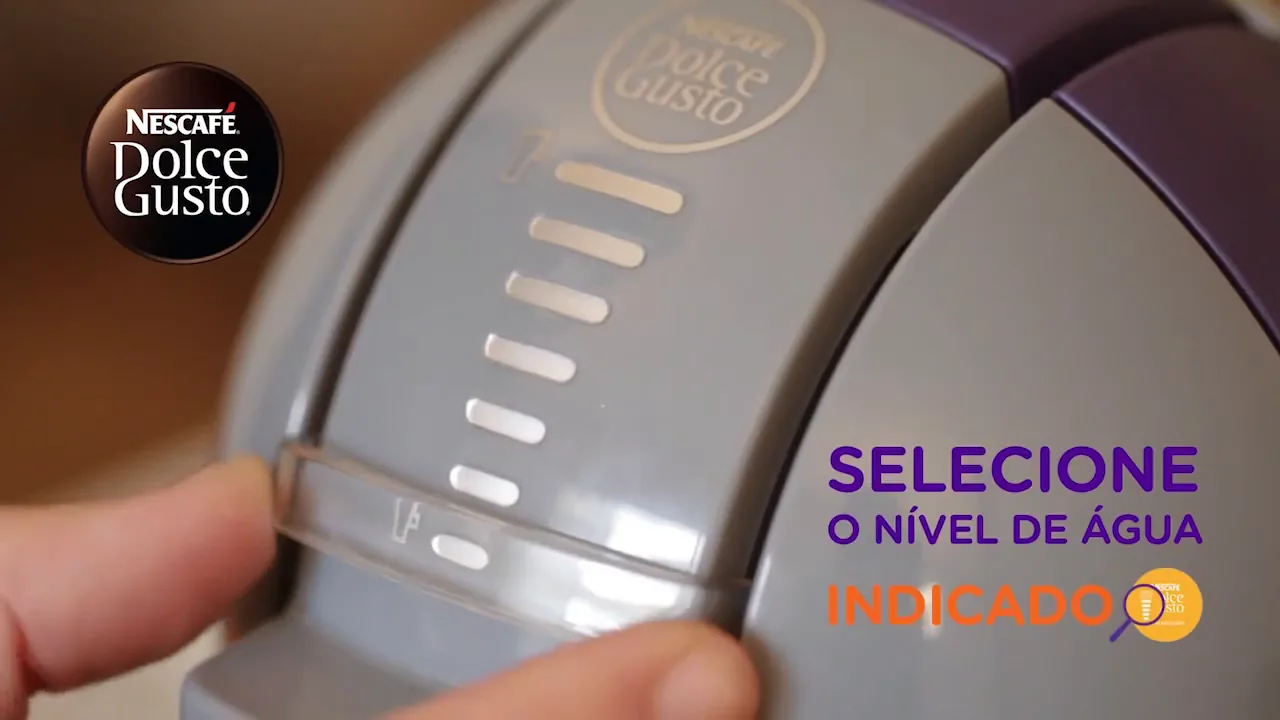 Seletor de nível de água na cafeteira Dolce Gusto Mini Me
