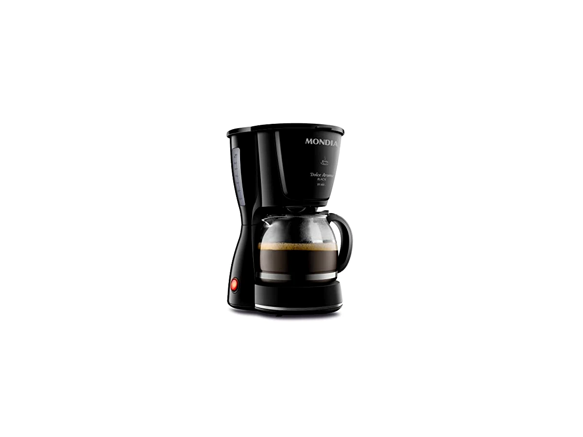 Cafeteira elétrica 18 xícaras 550W Mondial Dolce Arome C-30. A versão conferida é a C-30-18X-FB.