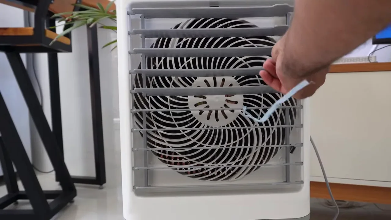 Ajuste das aletas frontais durante a ventilação do aparelho