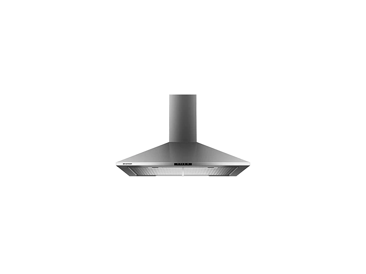 Coifa de parede exaustor e depurador 60 cm 592 m³/h Brastemp Piramidal BAI60BR
