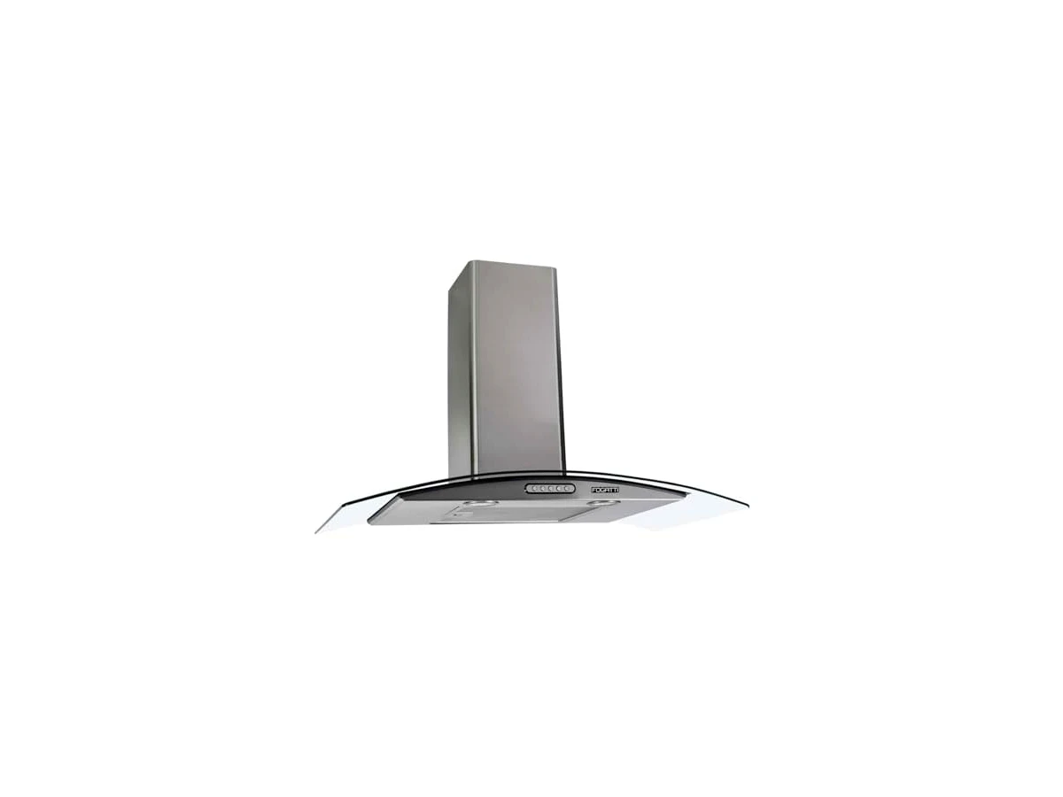 Coifa de parede exaustor e depurador 80 cm 550 m³/h Fogatti Vidro Curvo Duto Slim