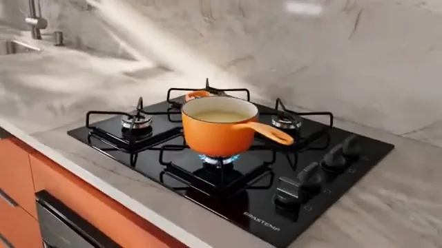 Panela aquecendo no queimador Chama Simmer do cooktop Brastemp