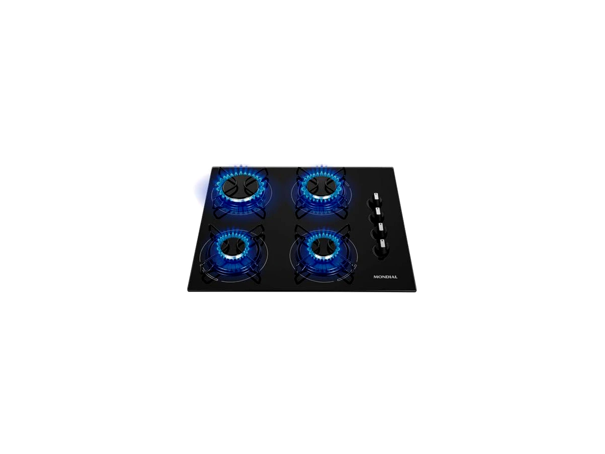 Cooktop 4 bocas a gás de vidro Mondial CTG-01