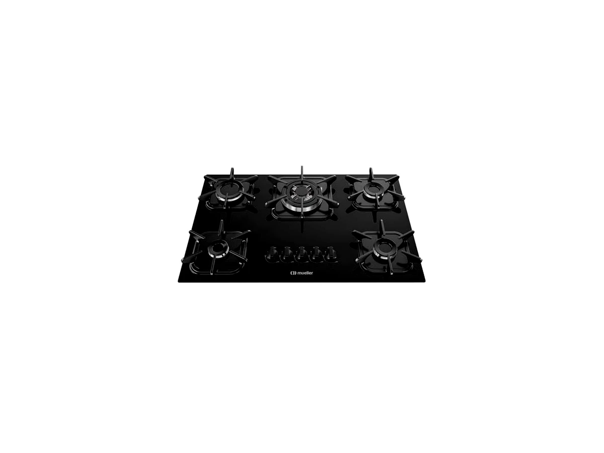 Cooktop 5 bocas a gás de vidro 10400W Mueller Unica