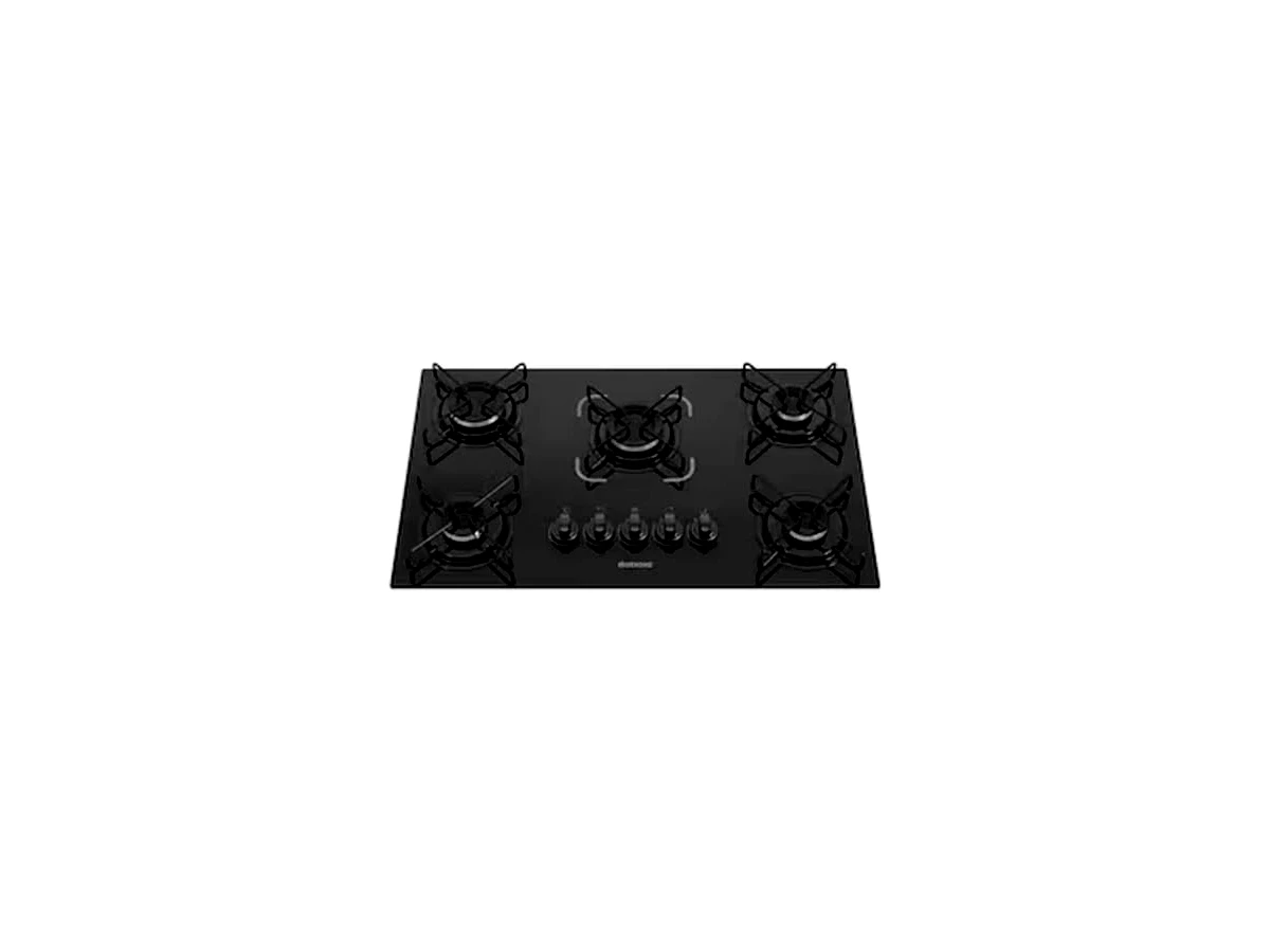 Cooktop 5 bocas a gás de vidro 11250W Itatiaia Essencial