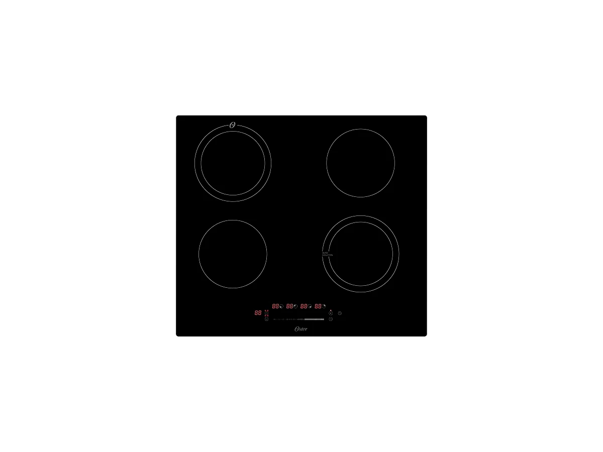 Cooktop de indução 4 bocas 6000W Oster Touch Screen OTOP402