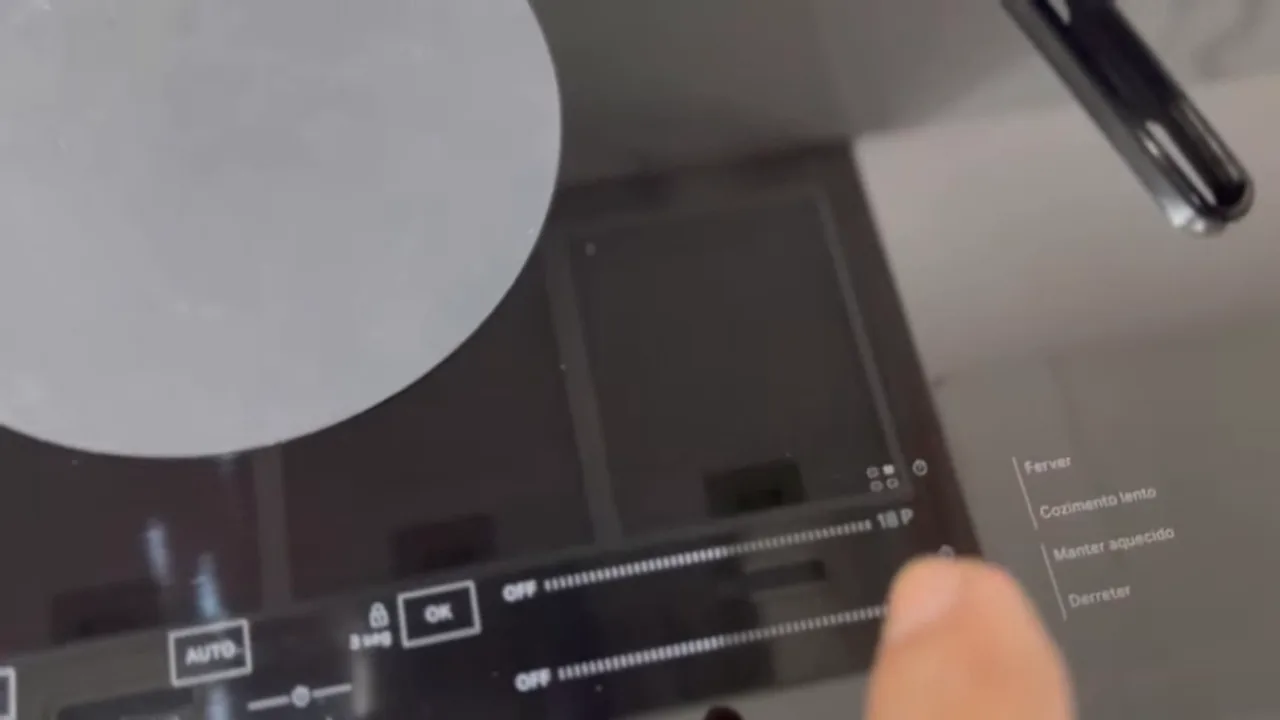 Desligamento automático do cooktop de indução após o término do timer