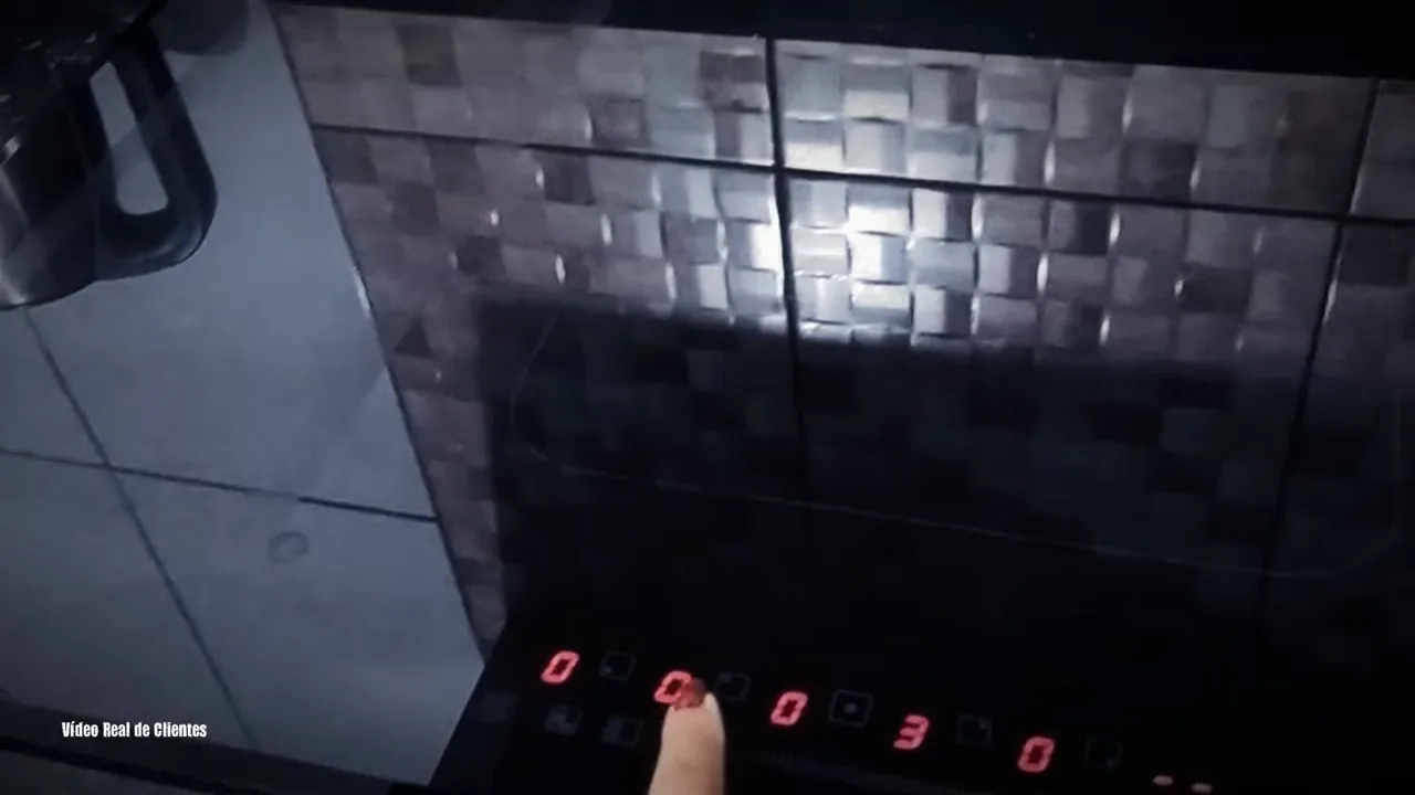 Ajuste de potência no controle touch do cooktop Dako Select