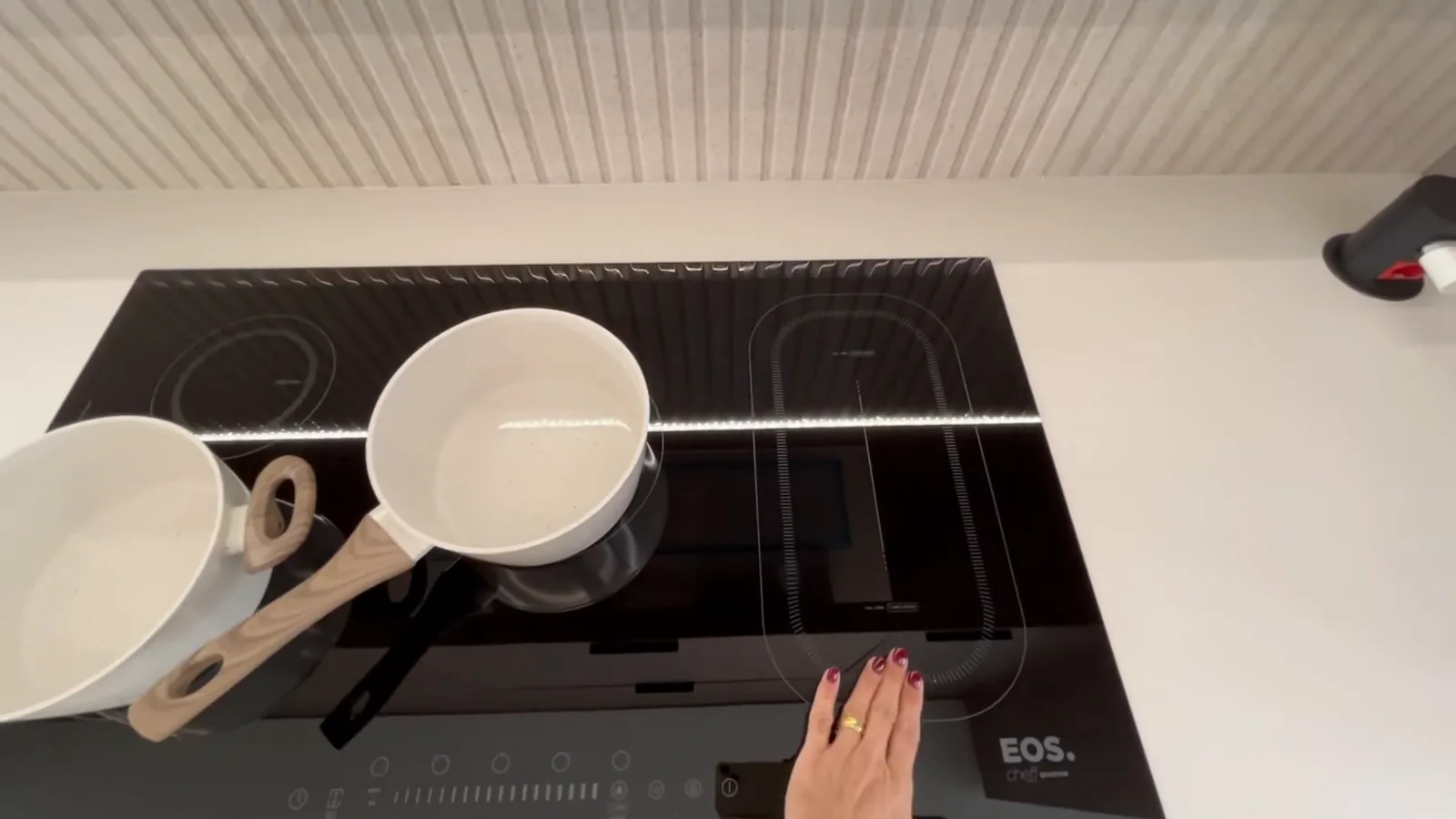 Área flexível do cooktop de indução para panelas retangulares