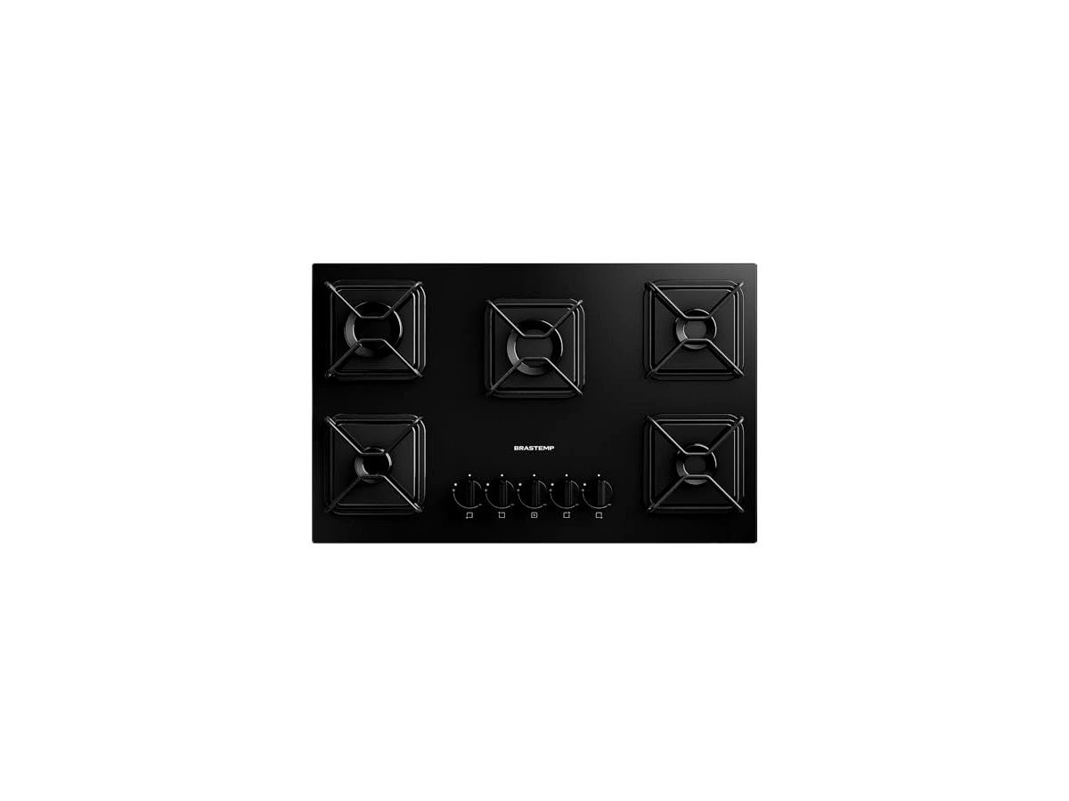 Cooktop a gás de vidro 5 bocas Brastemp BDD75BE