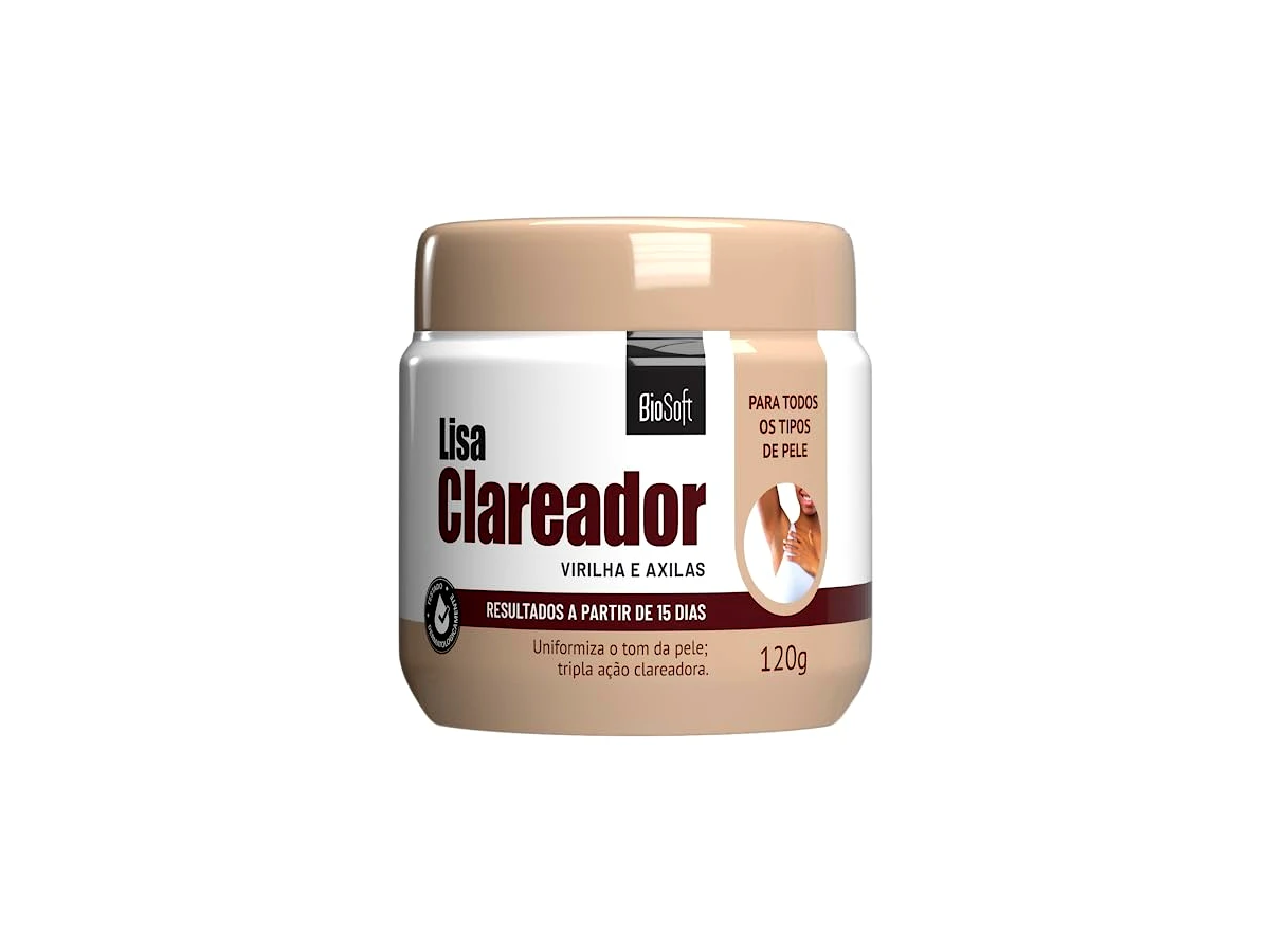 Creme clareador íntimo de virilha 120 g Soft Hair Bio Soft Lisa