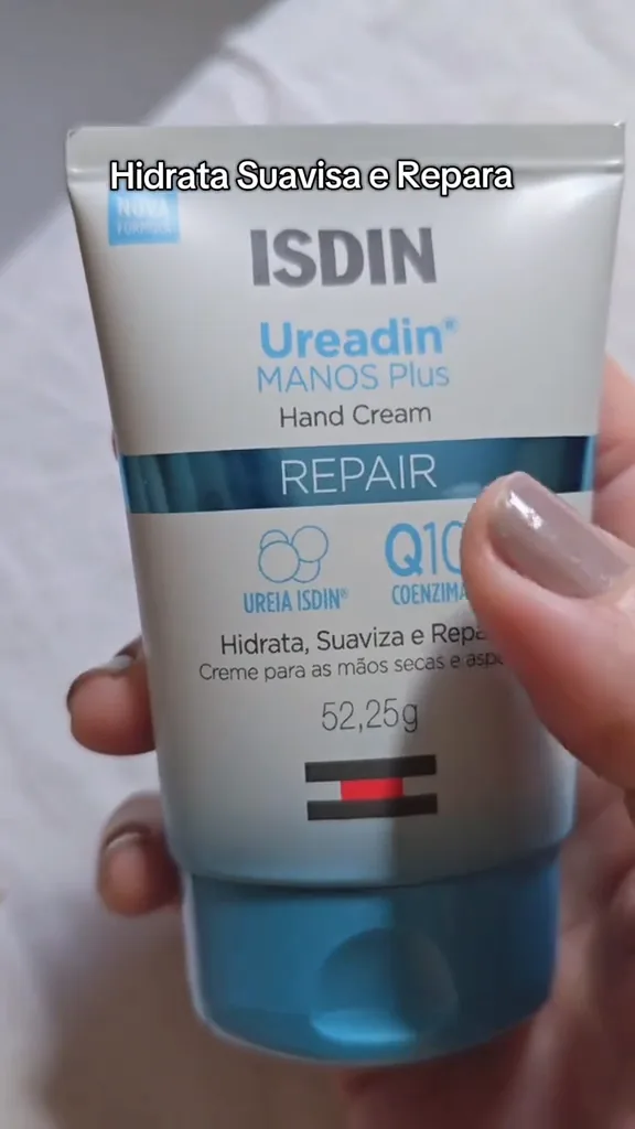 Bisnaga do creme reparador ISDIN Ureadin Manos Plus para mãos ressecadas