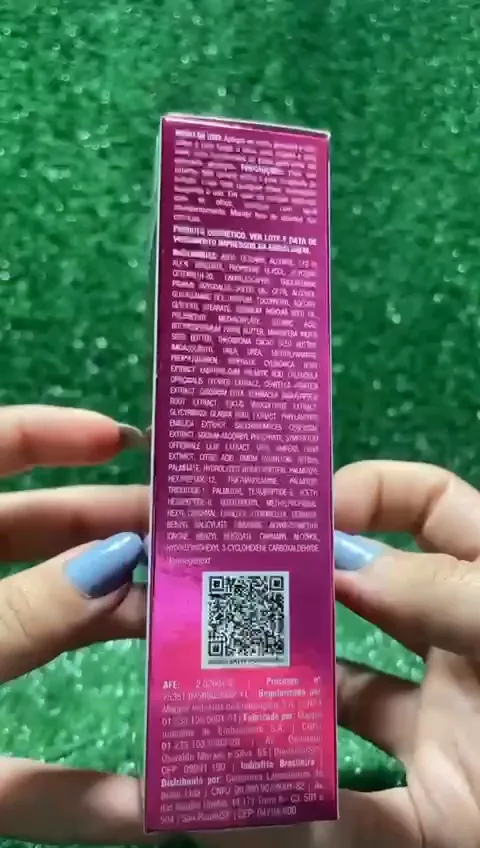Lateral da embalagem com informações de composição do creme Cicatricure