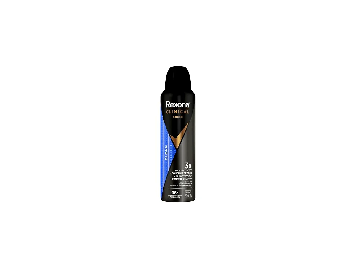 Desodorante Masculino Antitranspirante Aerossol 96h Rexona Men Clinical Clean