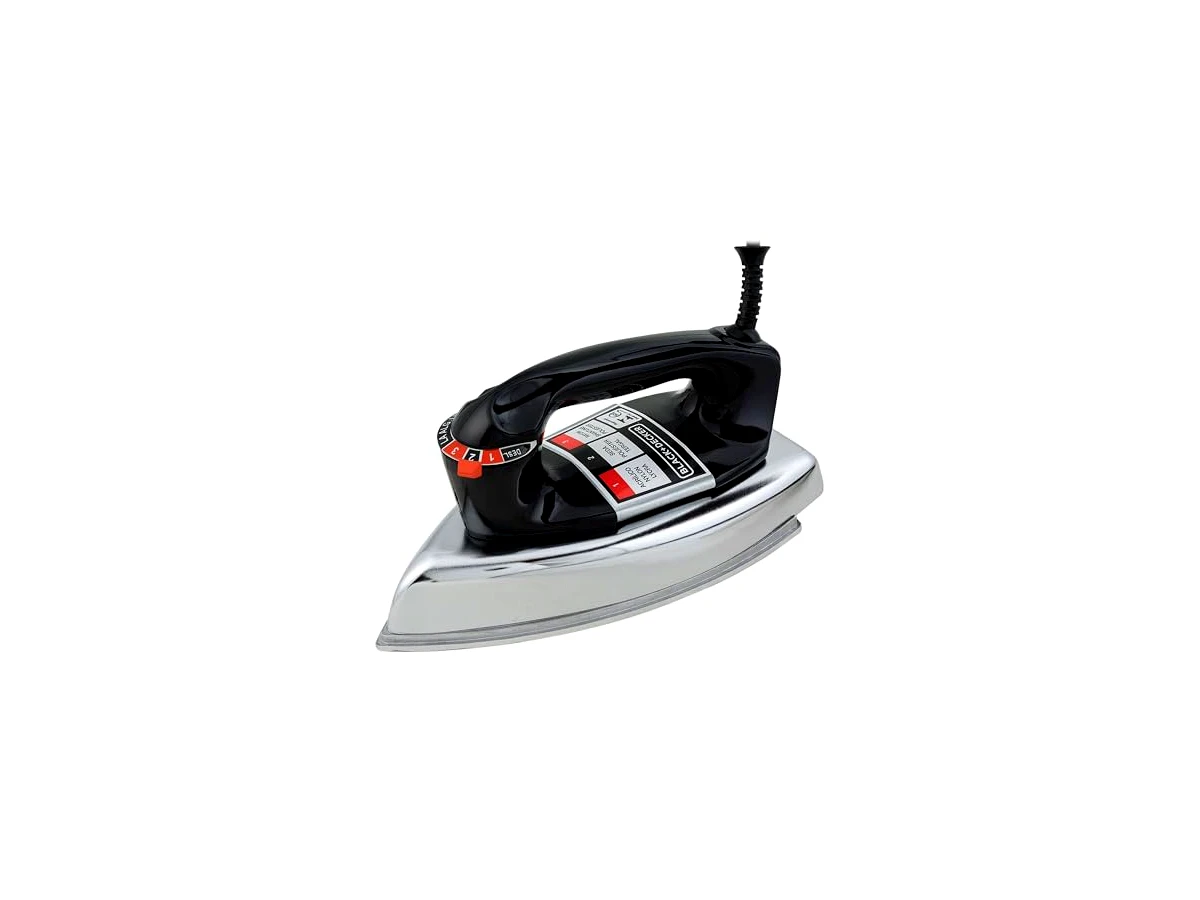 Ferro de passar roupa a seco base de alumínio 1100W Black+Decker VFA1110TM2