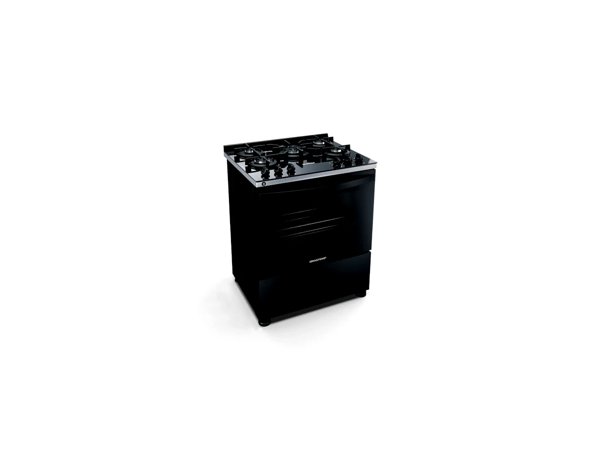 Fogão 5 bocas mesa de vidro Brastemp BFS5VCE