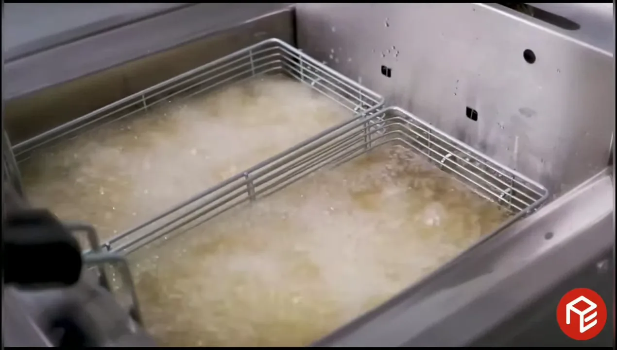 Fritura em alta potência com dois cestos operando simultaneamente sem misturar sabores