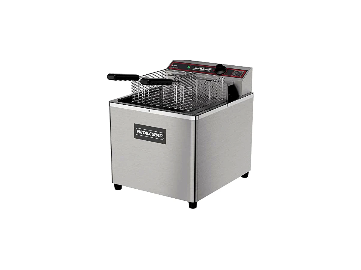 Fritadeira elétrica água e óleo 18 litros 5500W Metalcubas Zona Fria GFAO 18 M