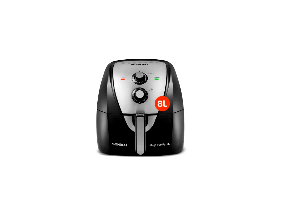 Fritadeira elétrica sem óleo 8 litros 1900W Mondial Air Fryer Mega Family AFN-80-BI
