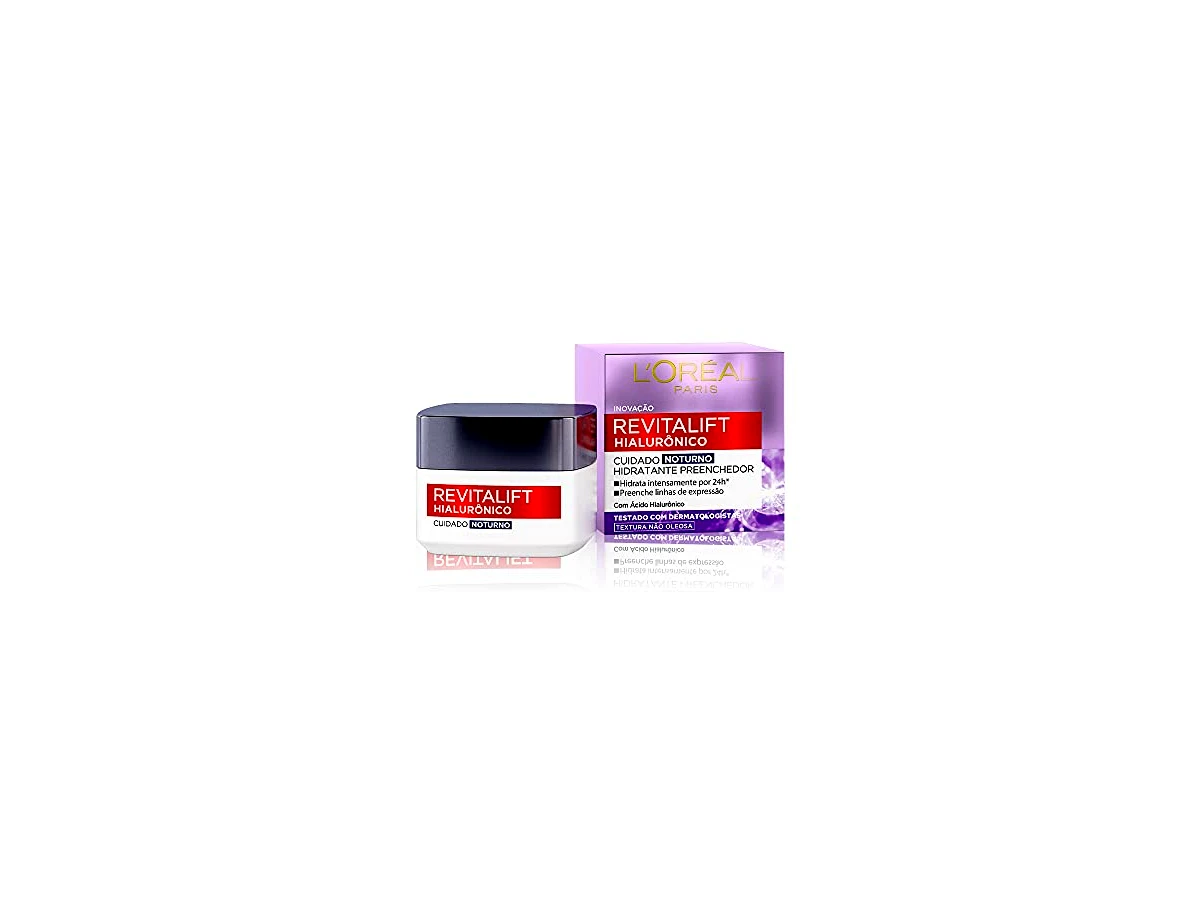 Creme hidratante facial antissinais 49g L'Oréal Paris Revitalift Hialurônico Noturno