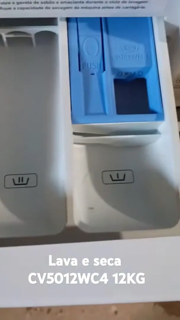 Compartimento dispenser de sabão e amaciante da lava e seca LG