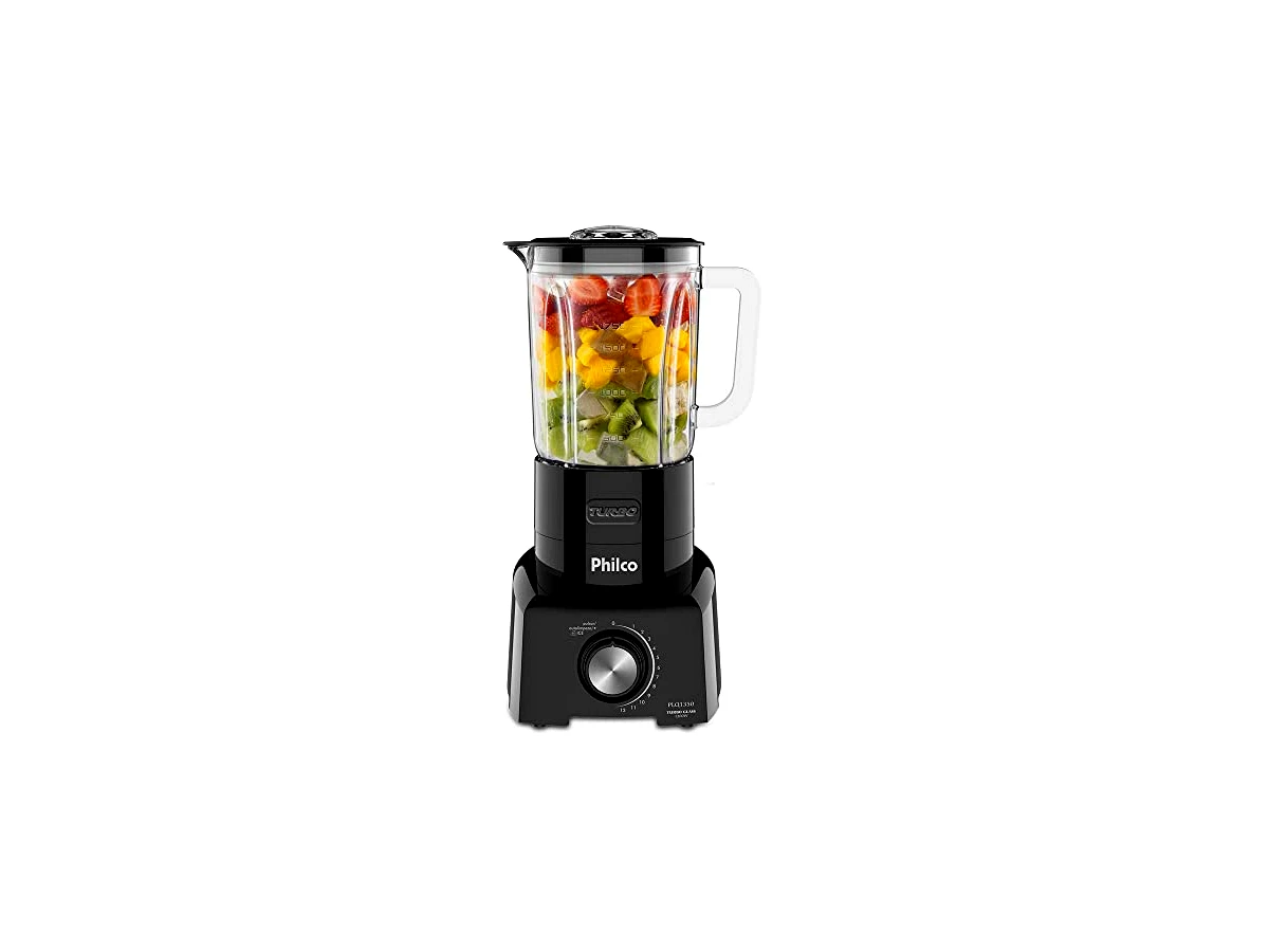 Liquidificador com copo de vidro 1200W 2,65 litros Philco Turbo Glass PLQ1350
