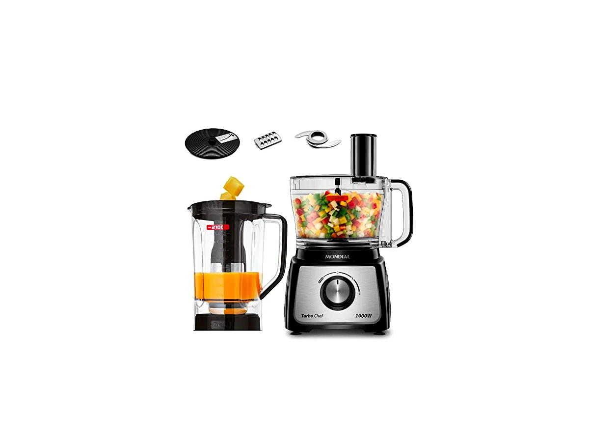 Multiprocessador 5 em 1 1000W Mondial Turbo Chef MPN-01-B.