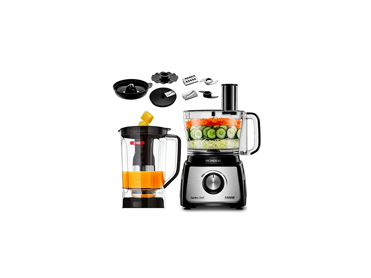 Multiprocessador 9 em 1 1000W Mondial Turbo Chef MPN-01-BF.