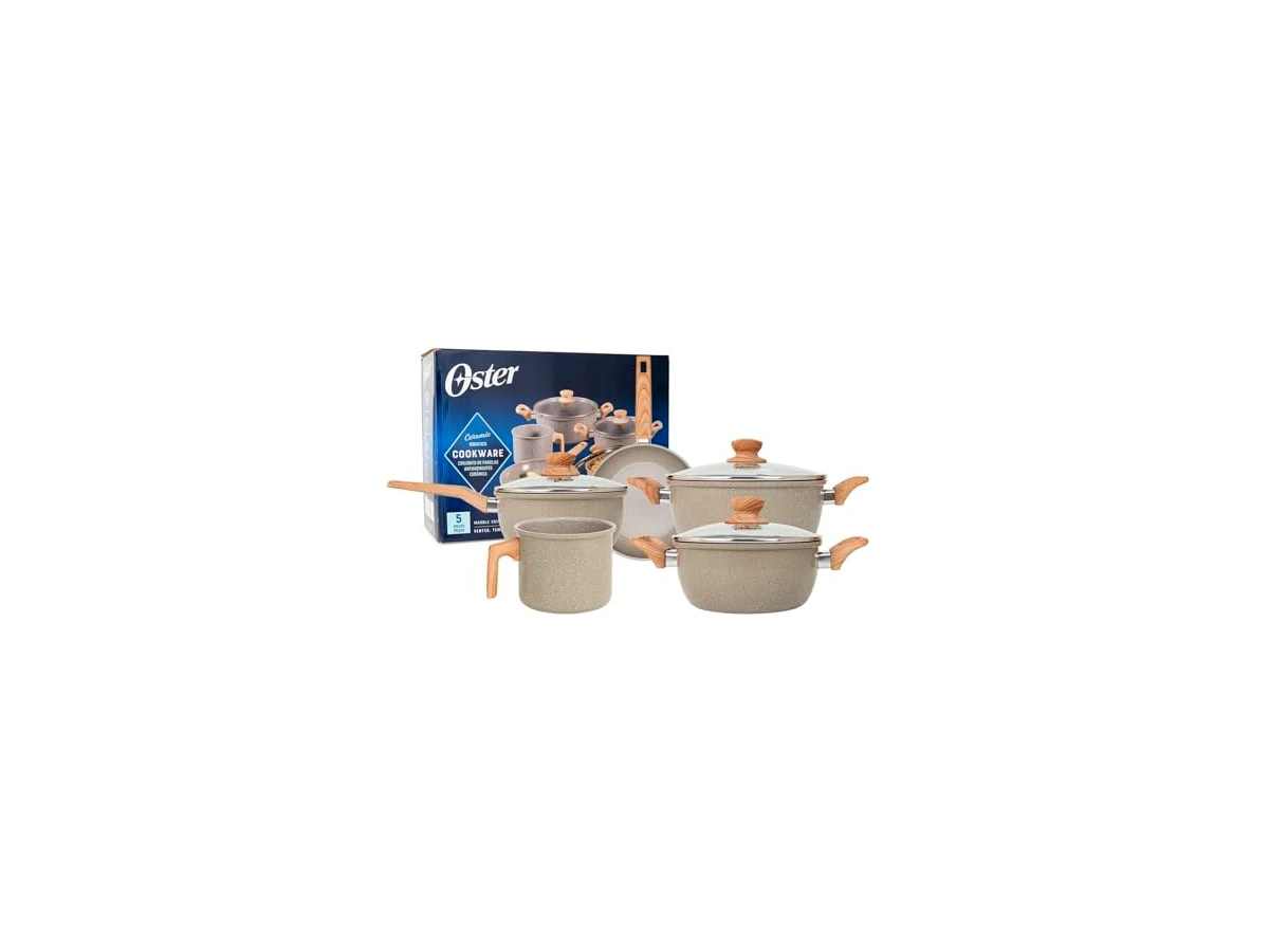 Jogo de Panelas com Revestimento Cerâmico 5 Peças Brinox Ceramic Life Easy