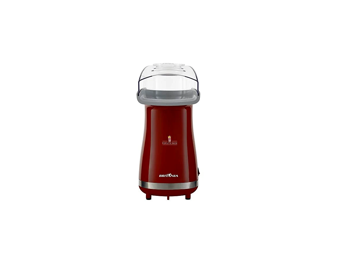 Pipoqueira elétrica sem óleo 1200W Britânia Poplite Inox BPI01VI
