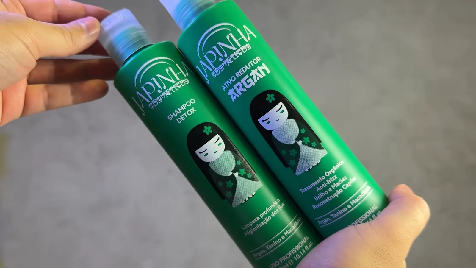 Kit da progressiva Japinha com shampoo detox e ativo redutor