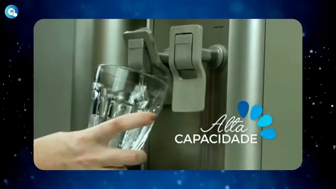 Vazão contínua de água do purificador IBBL no copo