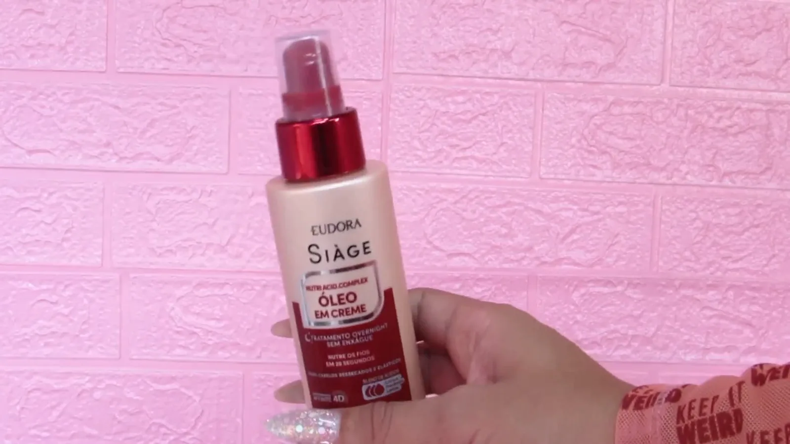 Frasco frontal do óleo em creme Eudora Siàge Nutri Acid Complex