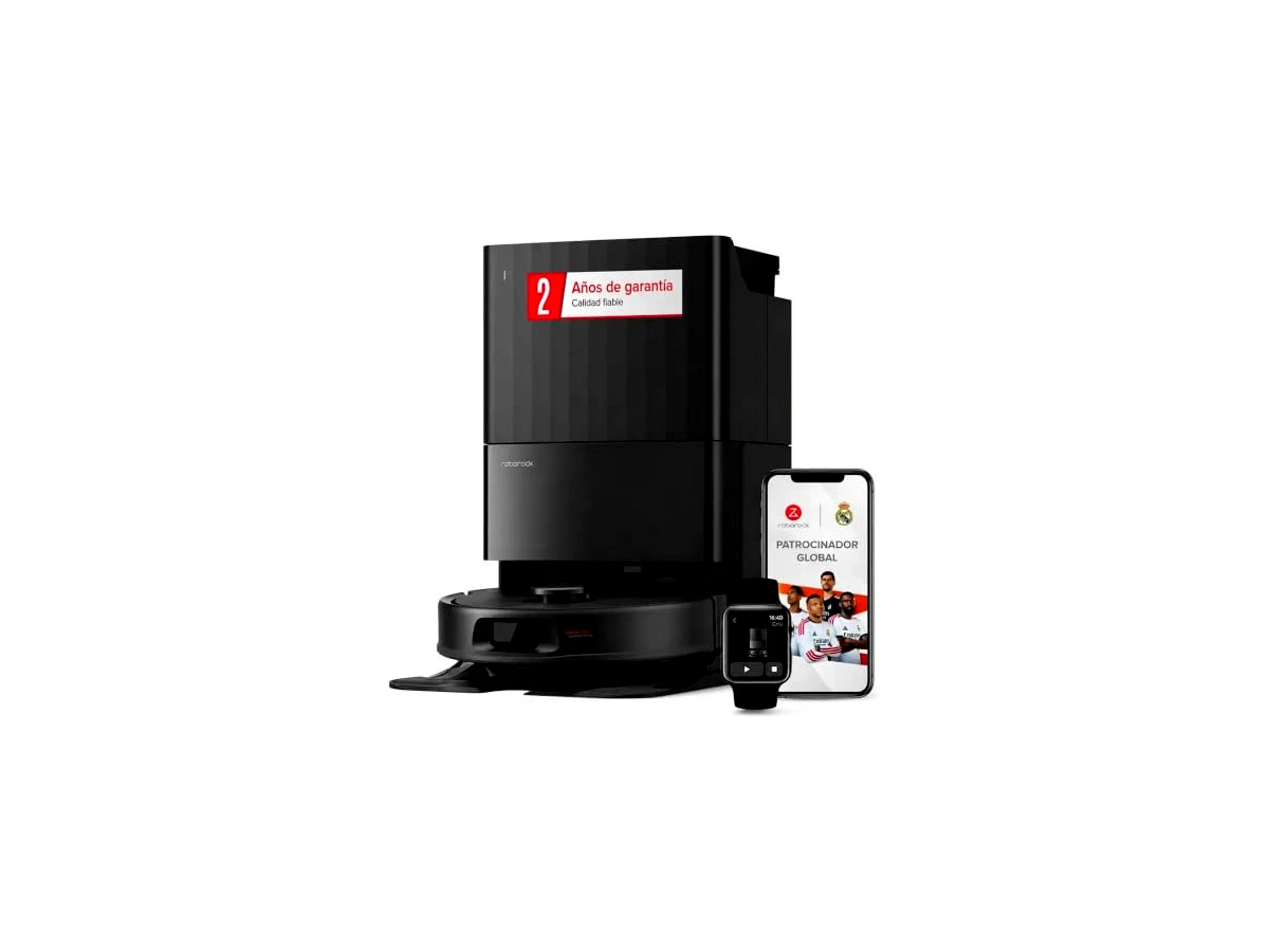 Roborock QR598 — preto, com base multifuncional de 120 V