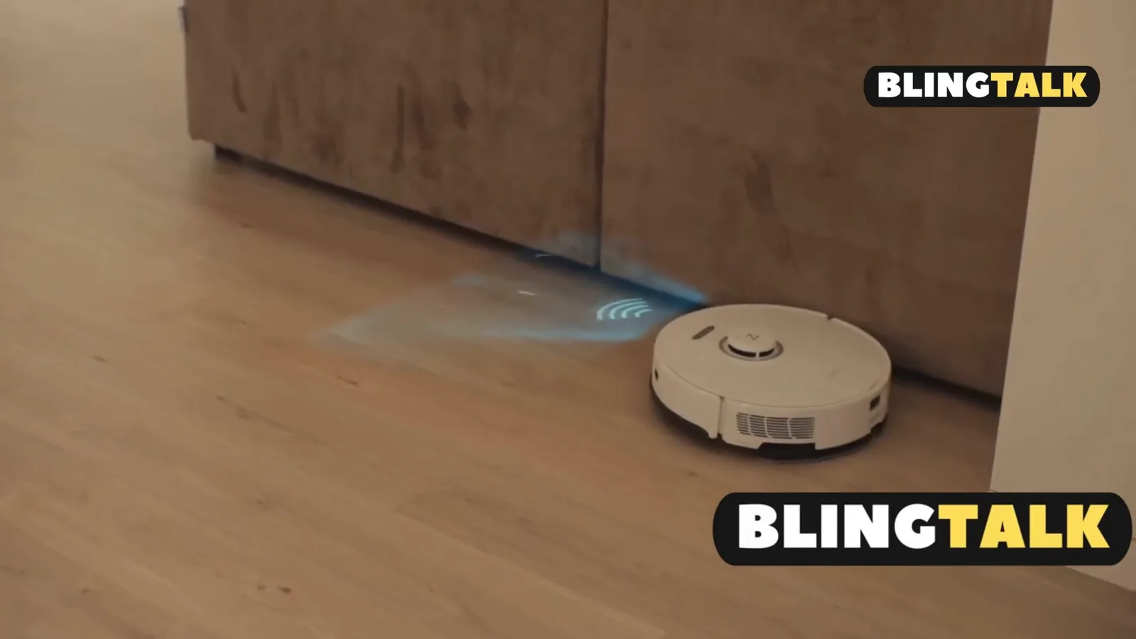 Sensor do robô aspirador mapeando a rota sob os móveis baixos