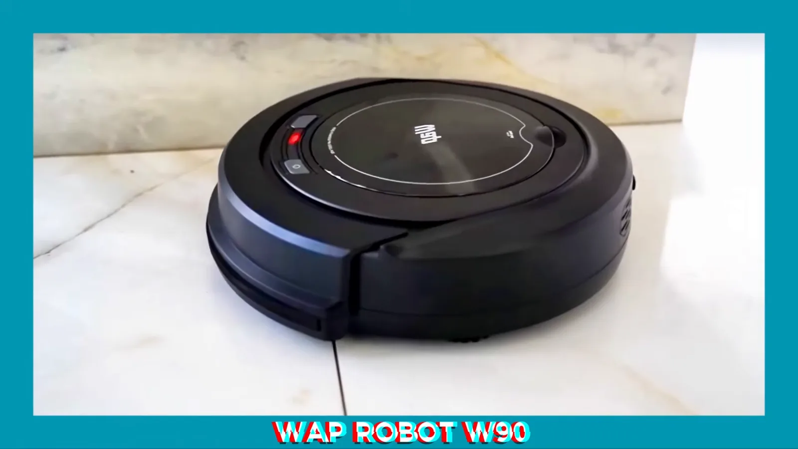 WAP Robot W90 aspirando sujeira em piso de porcelanato claro