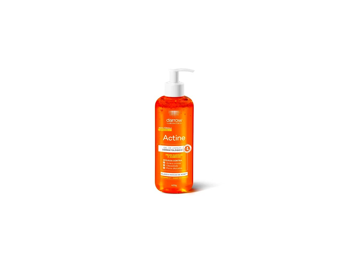 Sabonete Facial em Gel Dermatológico Antiacne Darrow Actine Pele Acneica 400g