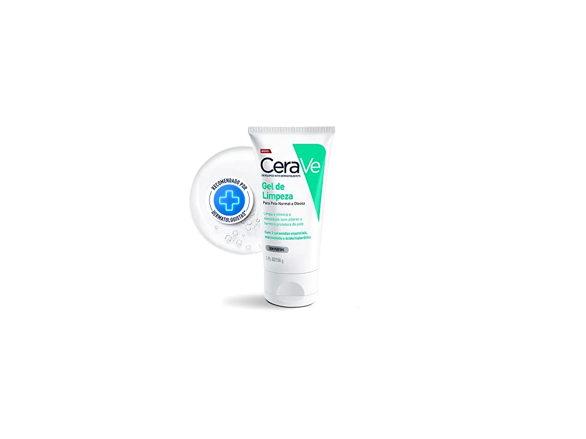 Sabonete Facial em Gel Dermatológico Diário CeraVe Foaming Cleanser Pele Normal a Oleosa 150g