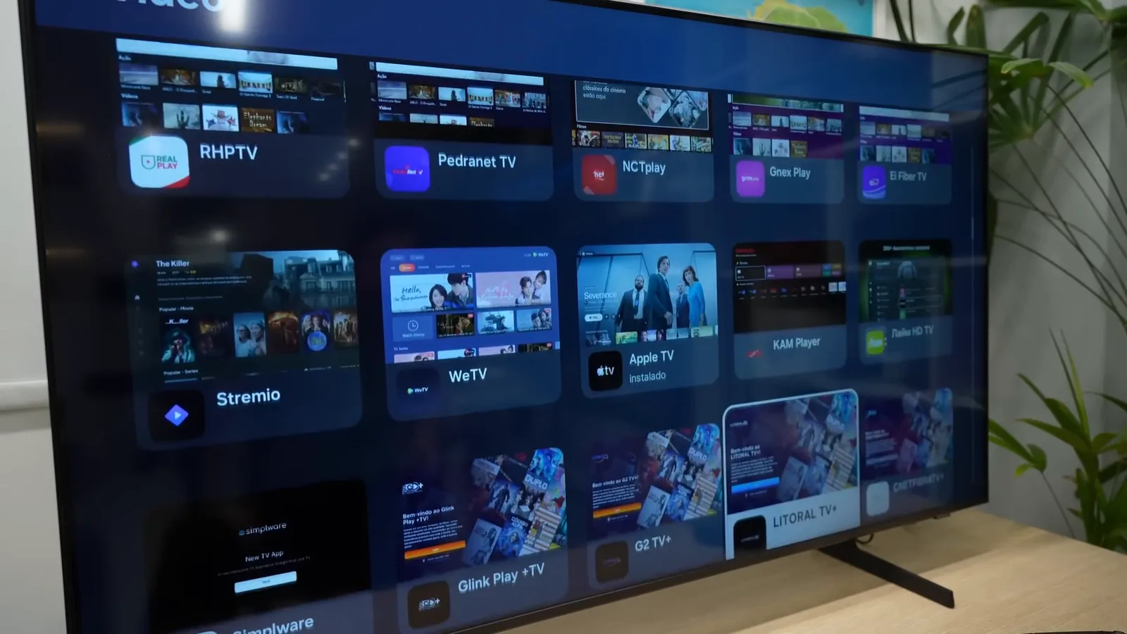 Loja de aplicativos do sistema Tizen na smart TV Samsung Crystal UHD