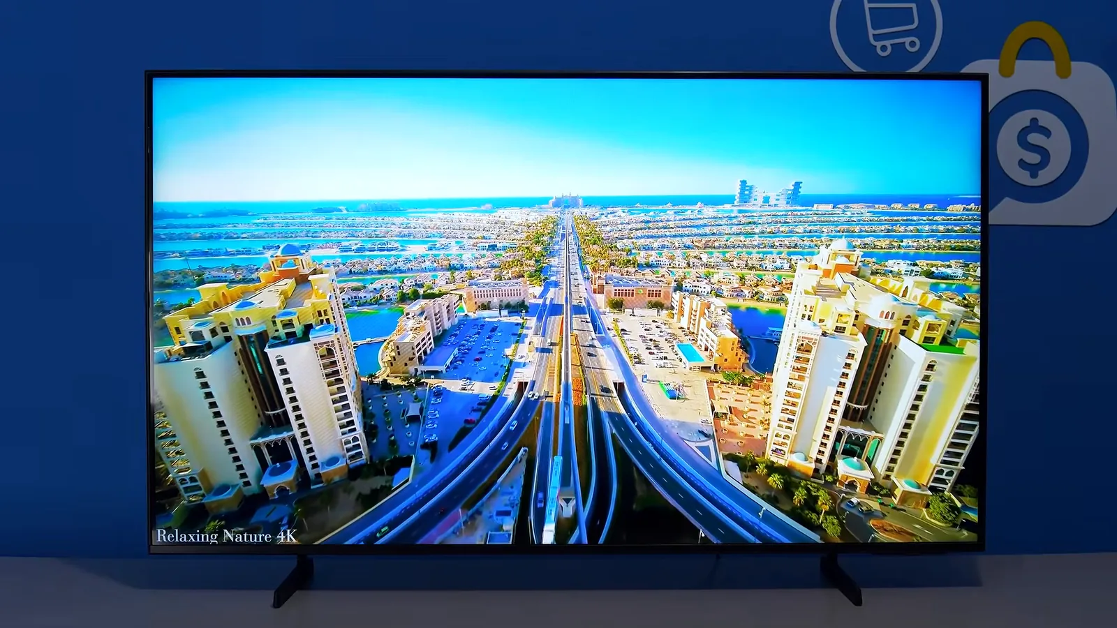 Smart TV Samsung Q7F reproduzindo imagem com cores vivas em resolução 4K