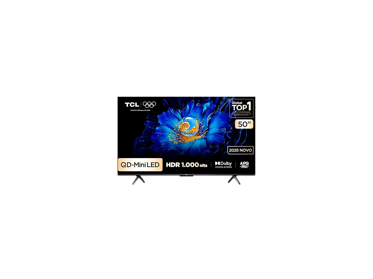 Smart TV 50 polegadas 4K TCL QLED Mini LED C6KS