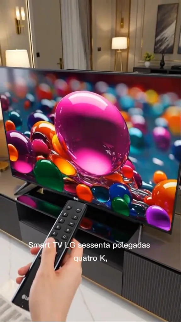 Smart TV LG exibindo cores vivas com alto contraste na tela