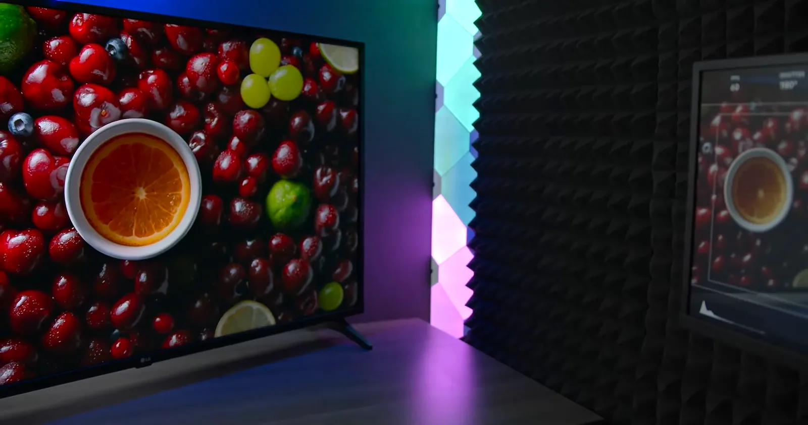 Smart TV LG exibindo vídeo em resolução 4K com cores vivas