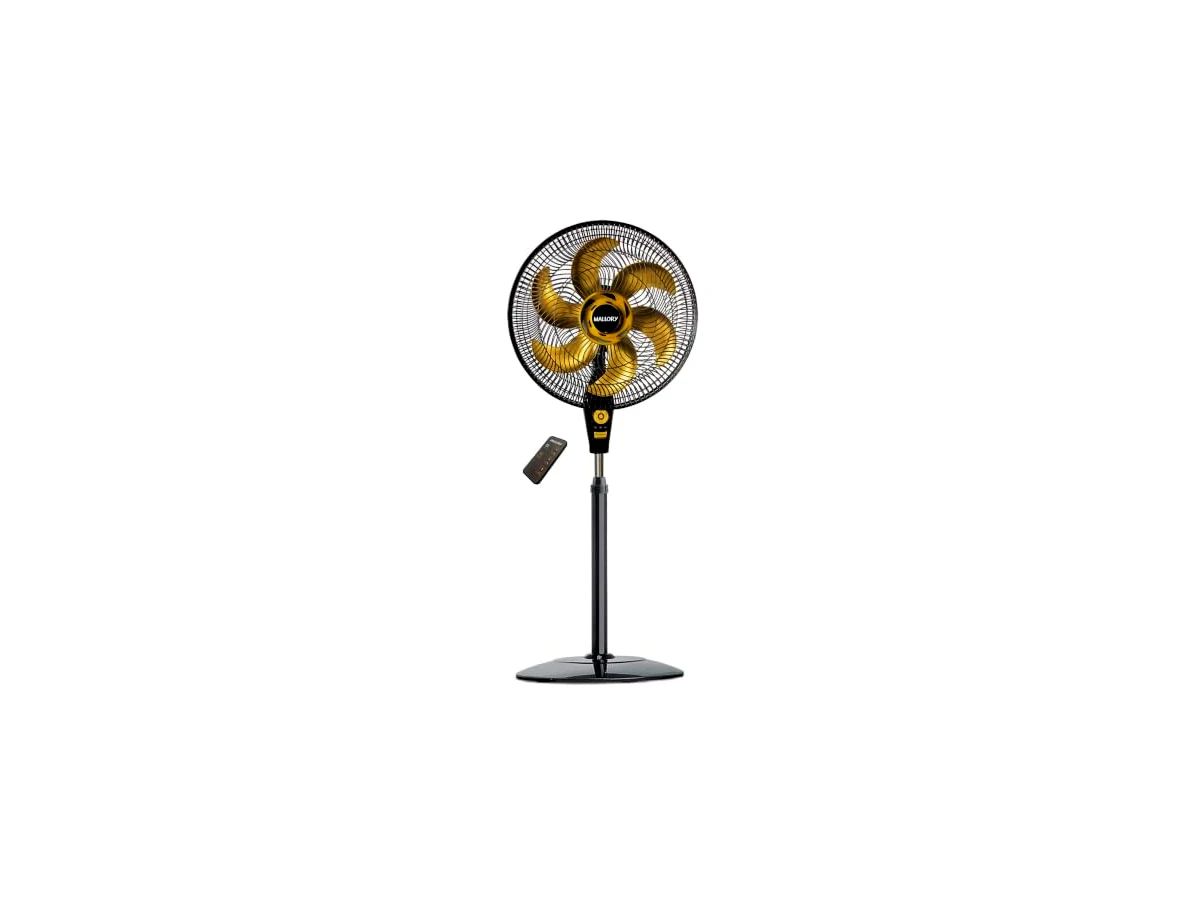 Ventilador de coluna 40cm 6 pás 126W Mallory Air Timer TS+ com valores confirmados na ficha técnica oficial.